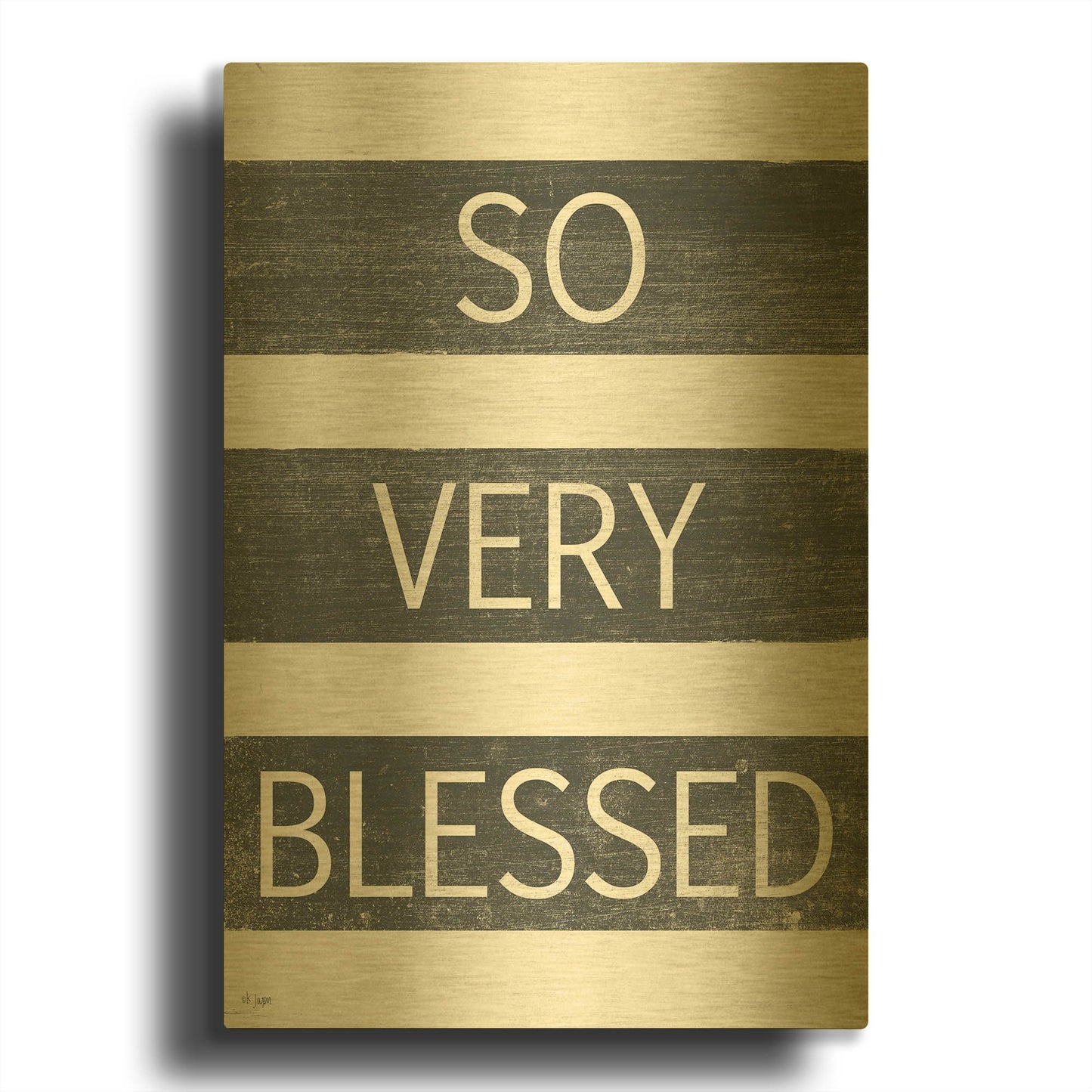 'So Very Blessed' By Jaxn Blvd Gold Metal Wall Art