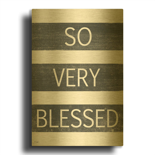 'So Very Blessed' By Jaxn Blvd Gold Metal Wall Art