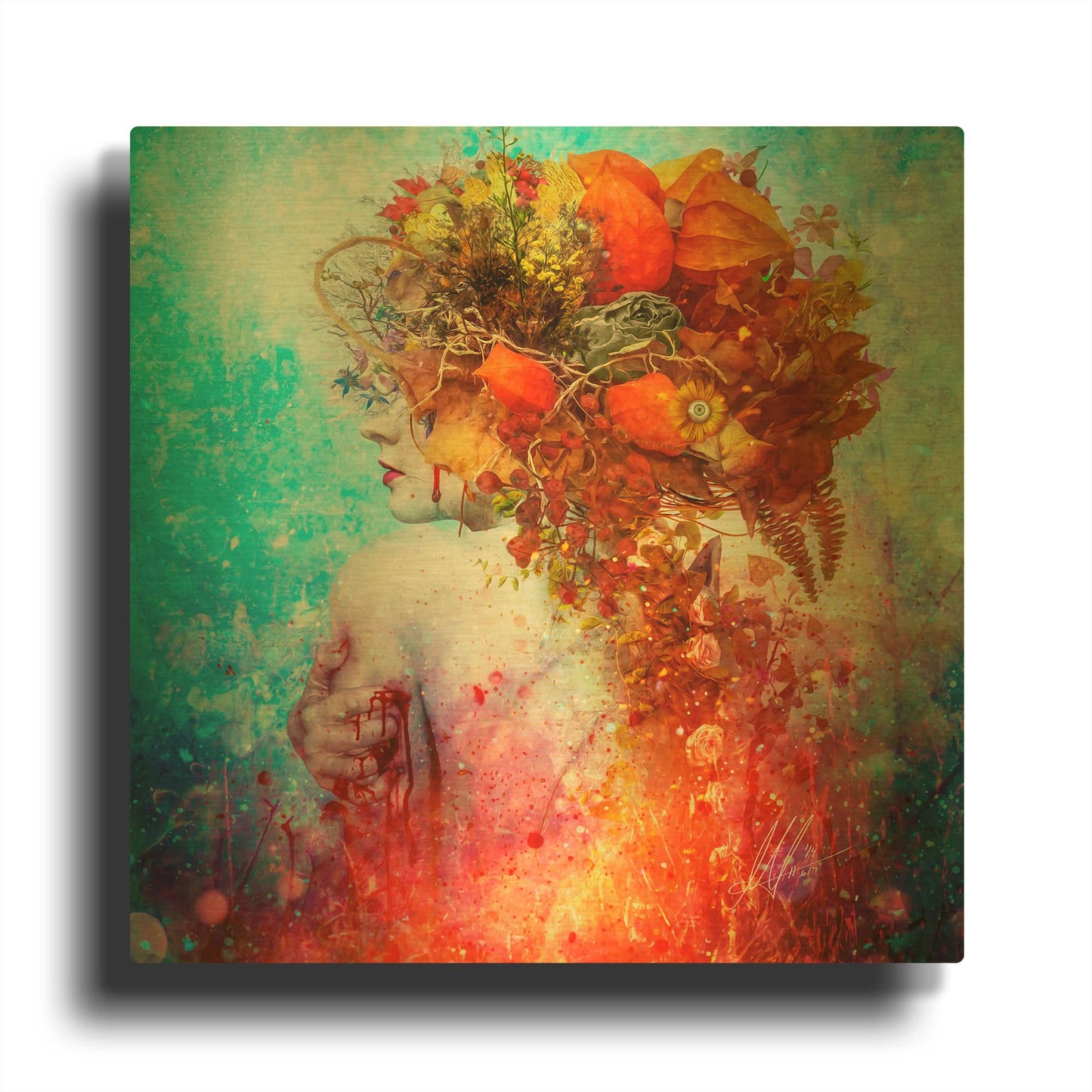 'Compassion' By Mario Sanchez Nevado Gold Metal Wall Art