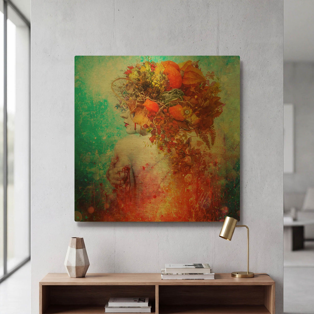 'Compassion' By Mario Sanchez Nevado Gold Metal Wall Art
