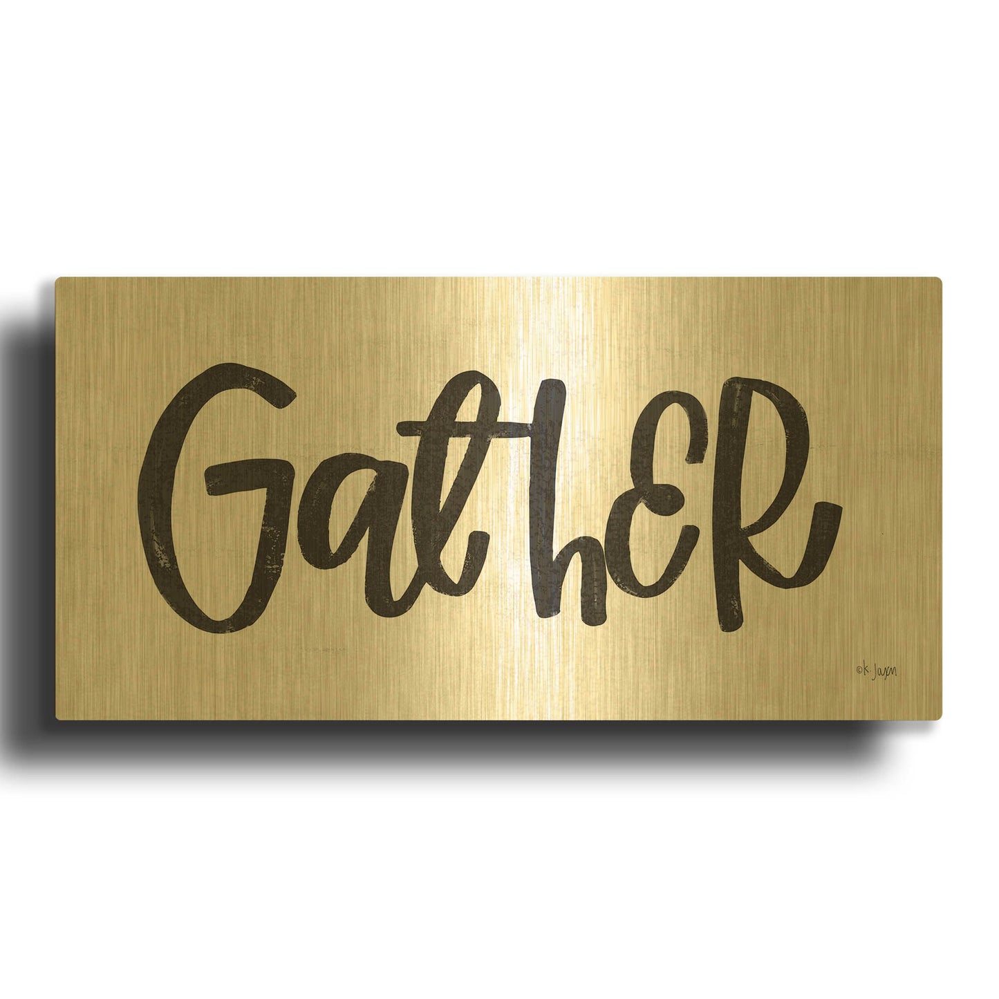 'Gather' By Jaxn Blvd Gold Metal Wall Art
