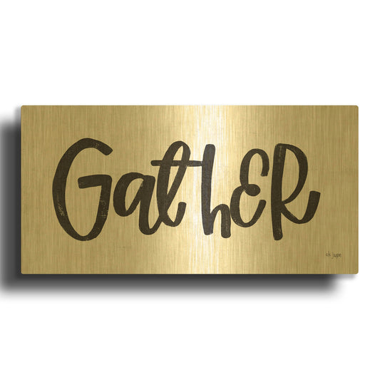 'Gather' By Jaxn Blvd Gold Metal Wall Art