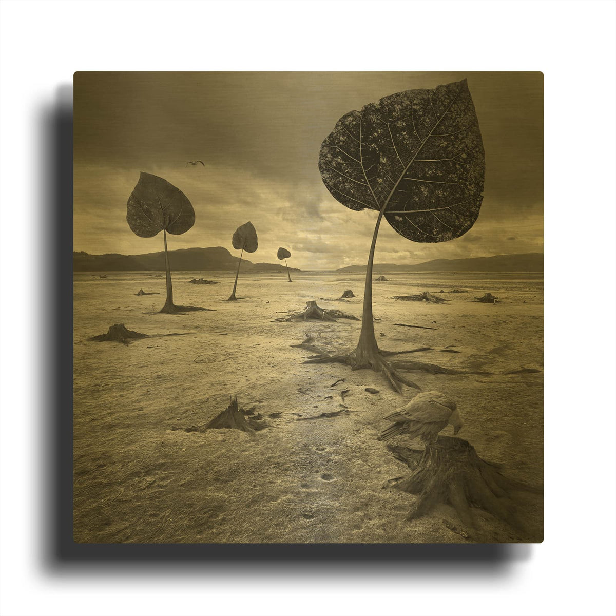 'PostEarth' By Dariusz Klimczak Gold Metal Wall Art