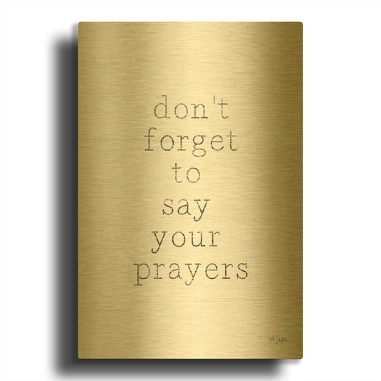 'Say Your Prayers' By Jaxn Blvd Gold Metal Wall Art