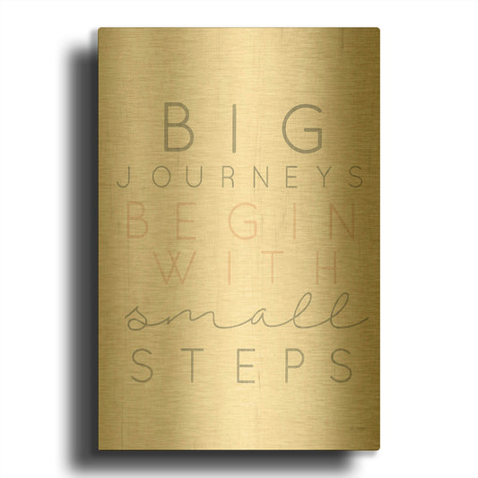 'Big Journeys' By Jaxn Blvd Gold Metal Wall Art
