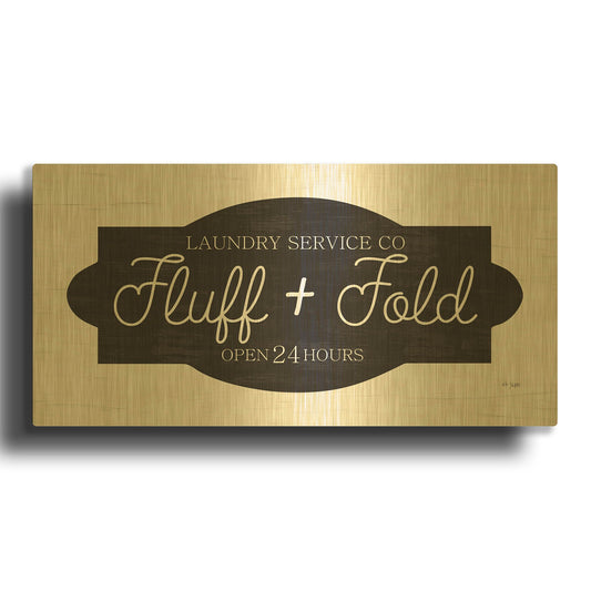 'Fluff & Fold' By Jaxn Blvd Gold Metal Wall Art
