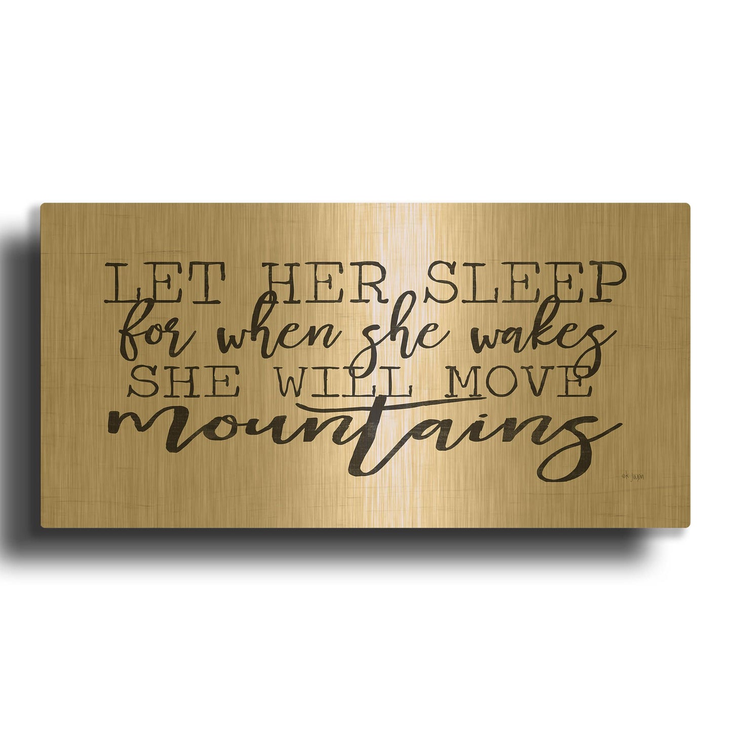 'Let Her Sleep' By Jaxn Blvd Gold Metal Wall Art