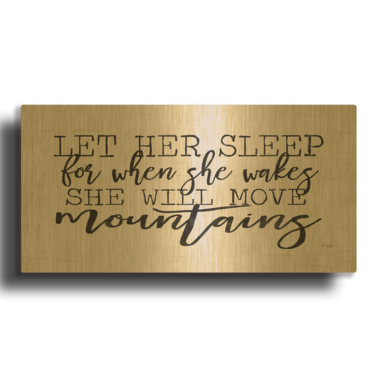 'Let Her Sleep' By Jaxn Blvd Gold Metal Wall Art