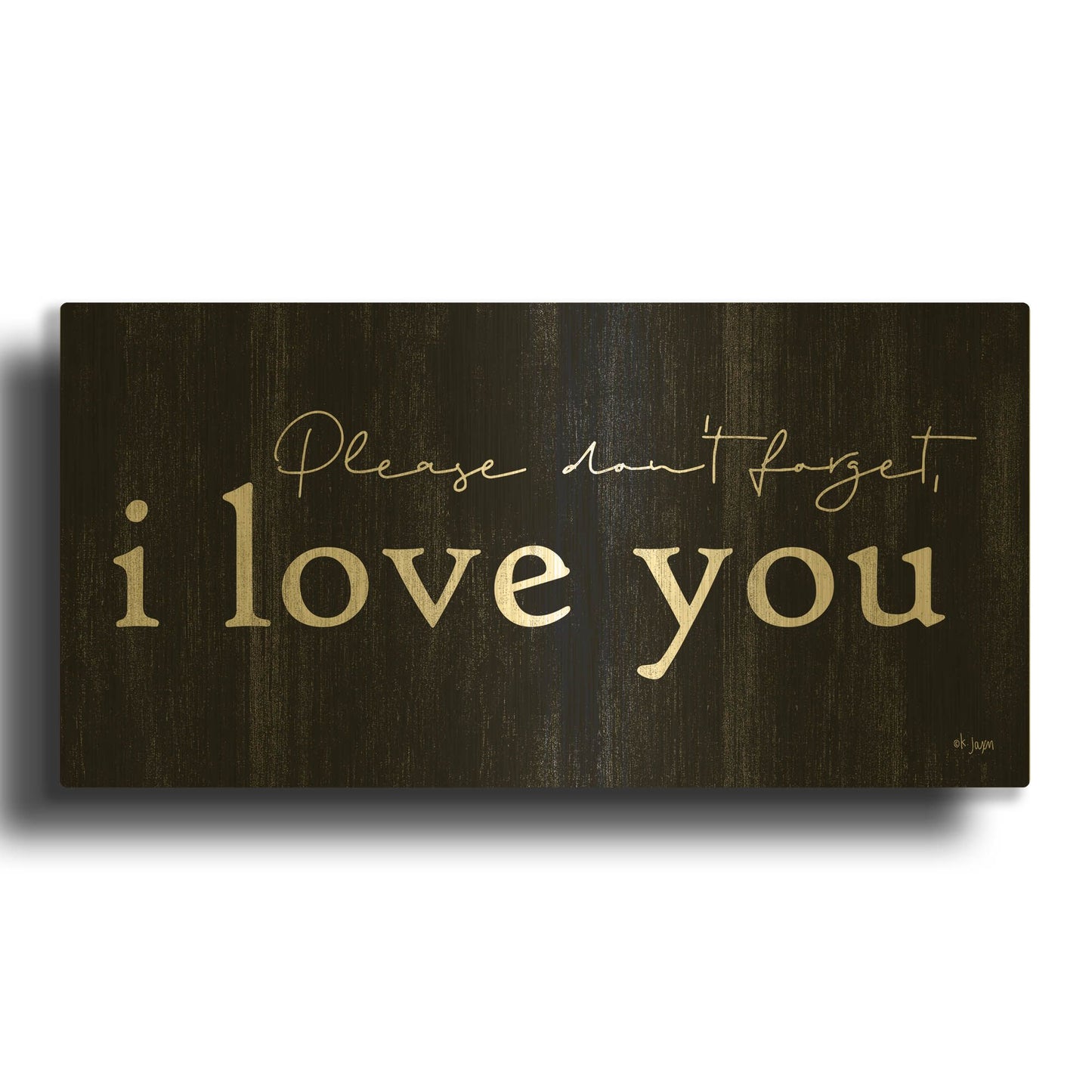 'Please Don' By Jaxn Blvd Gold Metal Wall Art