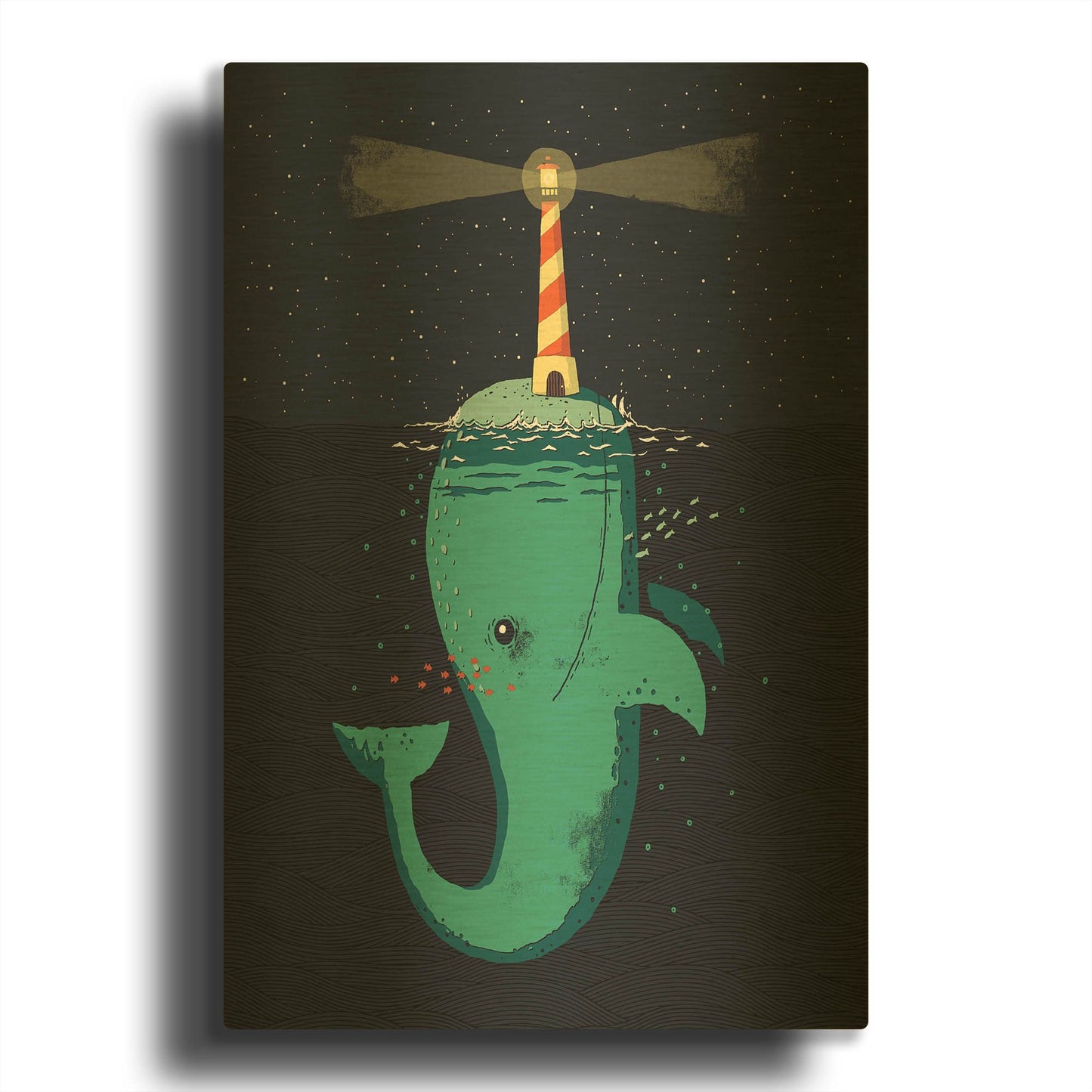 'King of The Narwhals' By Michael Buxton Gold Metal Wall Art