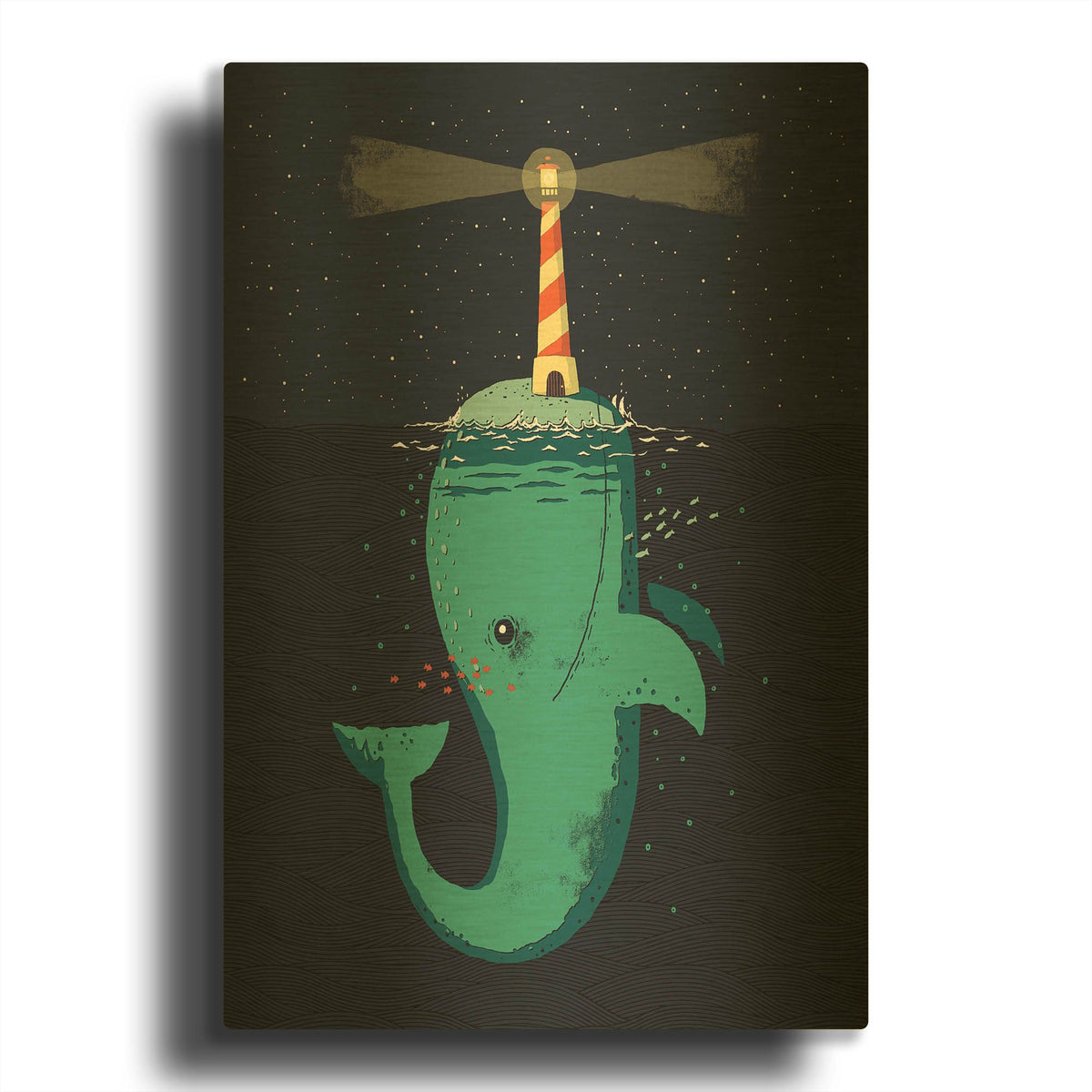 'King of The Narwhals' By Michael Buxton Gold Metal Wall Art