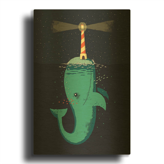 'King of The Narwhals' By Michael Buxton Gold Metal Wall Art