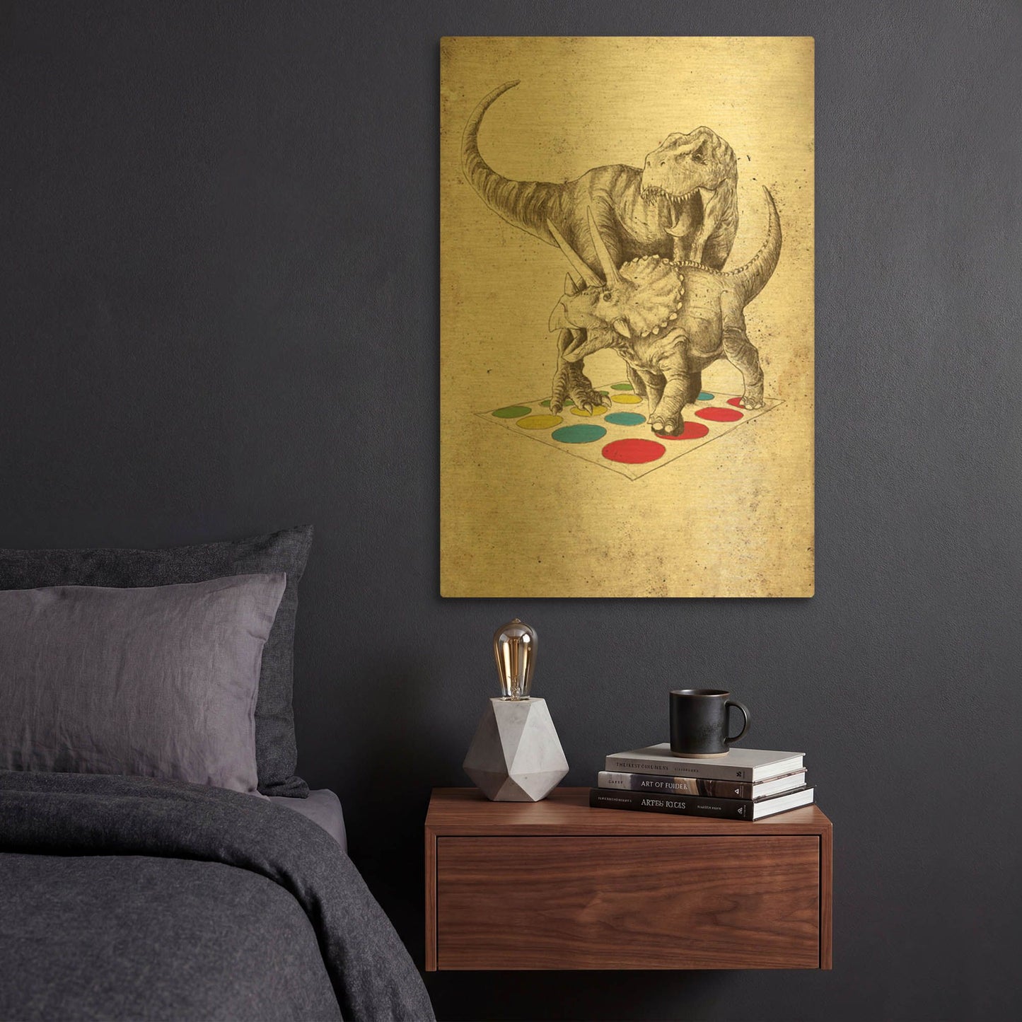 'The Ultimate Battle' By Michael Buxton Gold Metal Wall Art