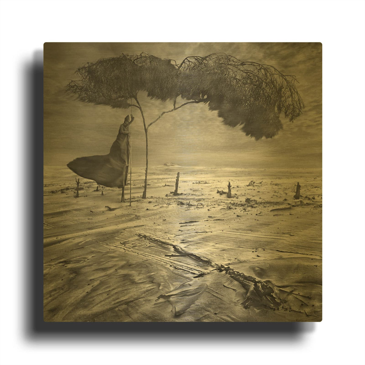 'Sower' By Dariusz Klimczak Gold Metal Wall Art