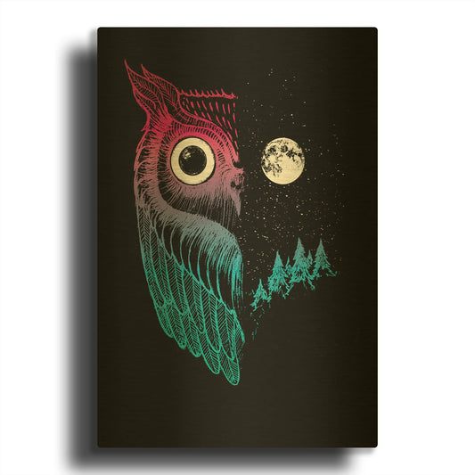 'Night Owl' By Michael Buxton Gold Metal Wall Art