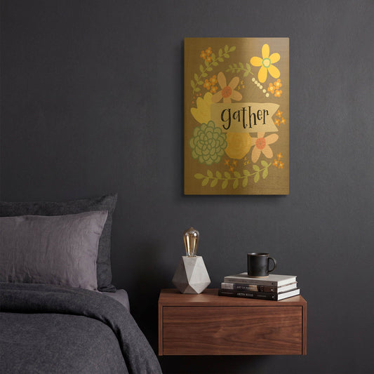 'Gather' By Lisa Larson Gold Metal Wall Art