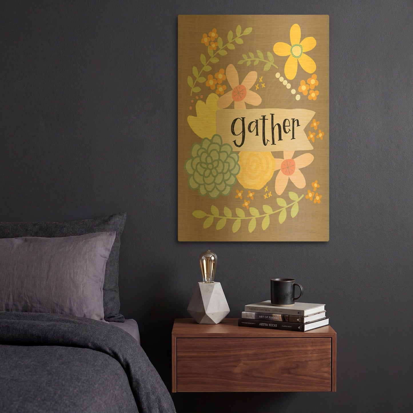 'Gather' By Lisa Larson Gold Metal Wall Art