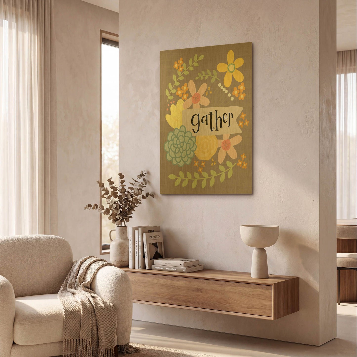 'Gather' By Lisa Larson Gold Metal Wall Art