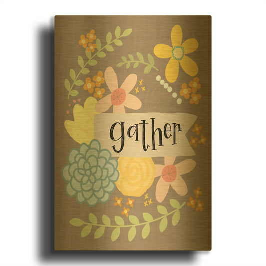 'Gather' By Lisa Larson Gold Metal Wall Art