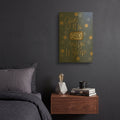 'Give It to God And Go to Sleep' By Lisa Larson Gold Metal Wall Art