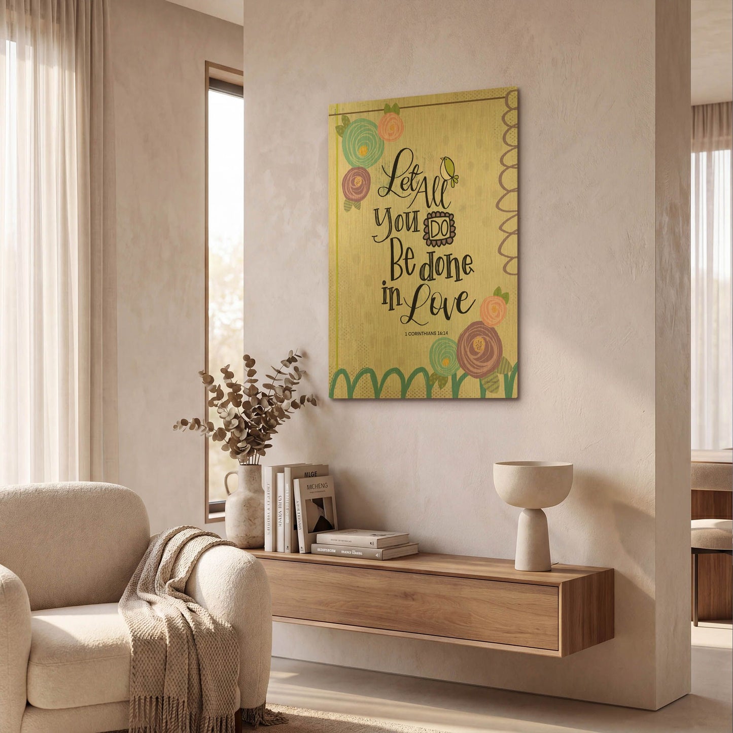 'Done in Love' By Lisa Larson Gold Metal Wall Art