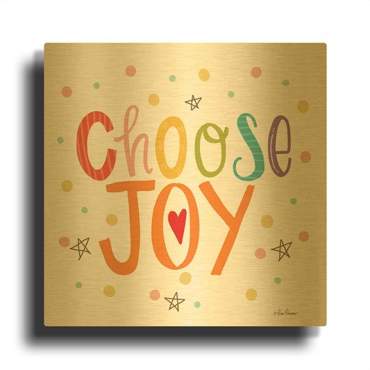 'Choose Joy' By Lisa Larson Gold Metal Wall Art