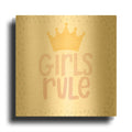 'Girls Rule' By Lisa Larson Gold Metal Wall Art