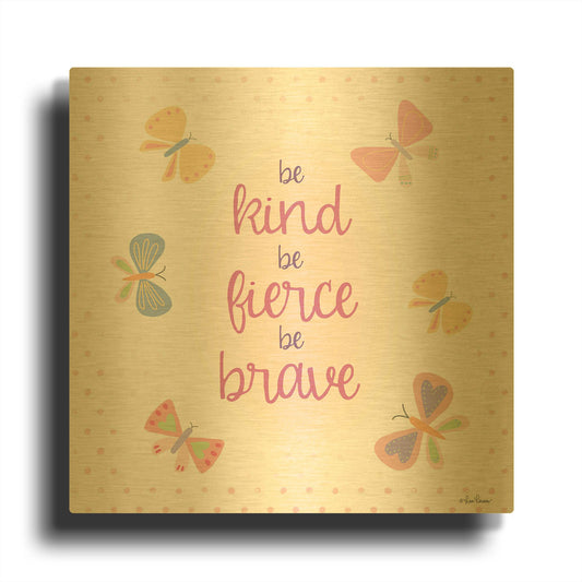 'Be Kind II' By Lisa Larson Gold Metal Wall Art