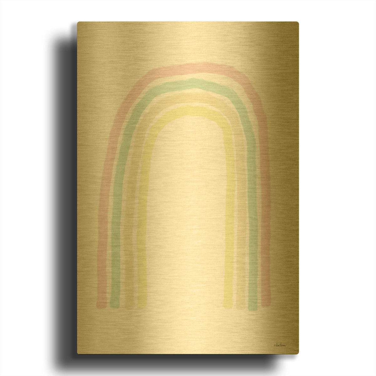 'Rainbow' By Lisa Larson Gold Metal Wall Art
