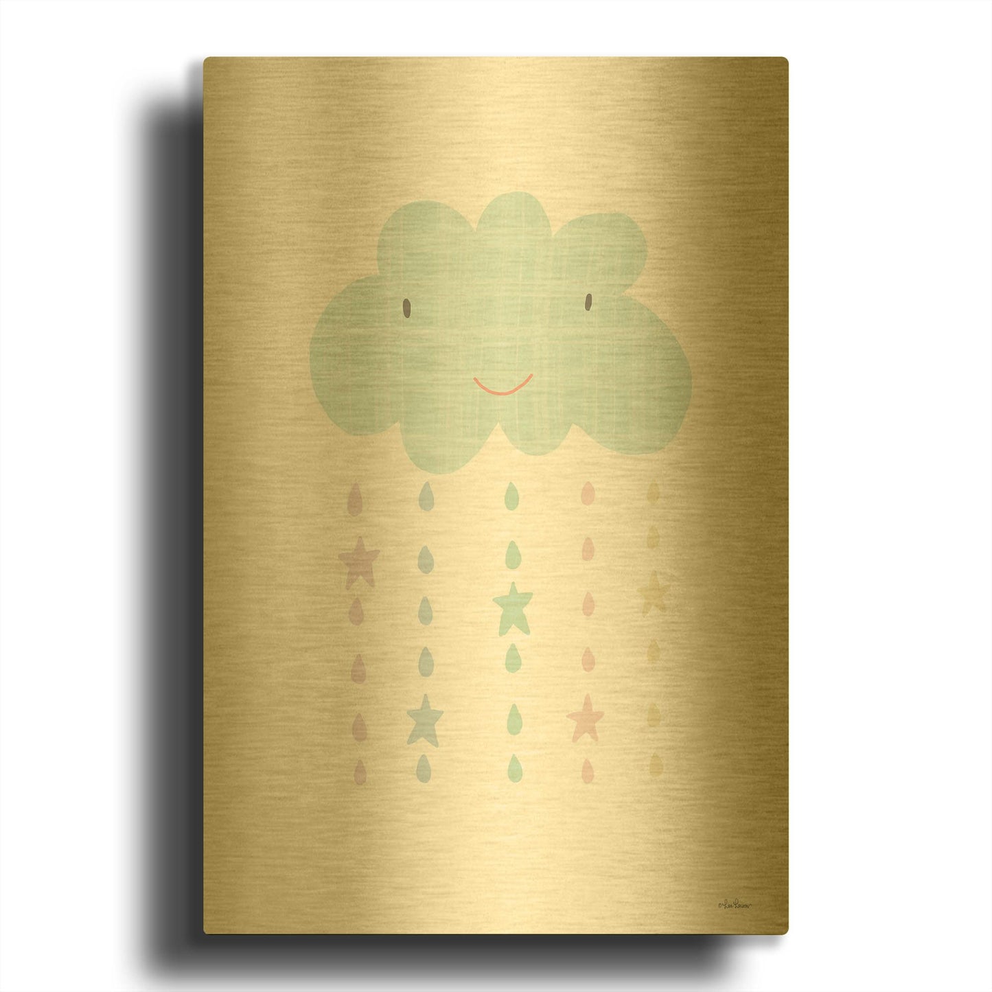 'Star Drops' By Lisa Larson Gold Metal Wall Art