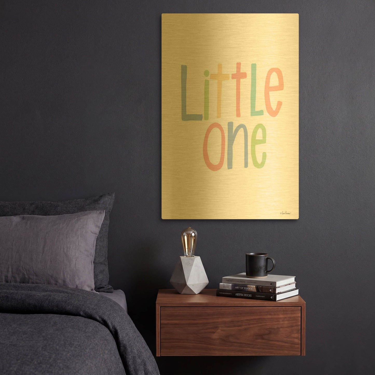 'Little One' By Lisa Larson Gold Metal Wall Art