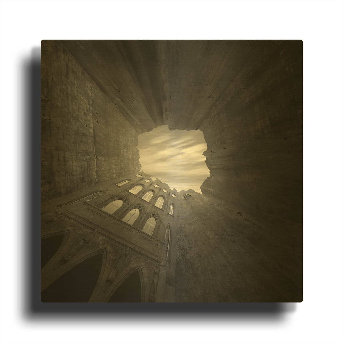 'Well' By Dariusz Klimczak Gold Metal Wall Art