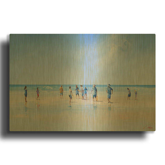 'The Fielders' By Craig Trewin Penny Gold Metal Wall Art