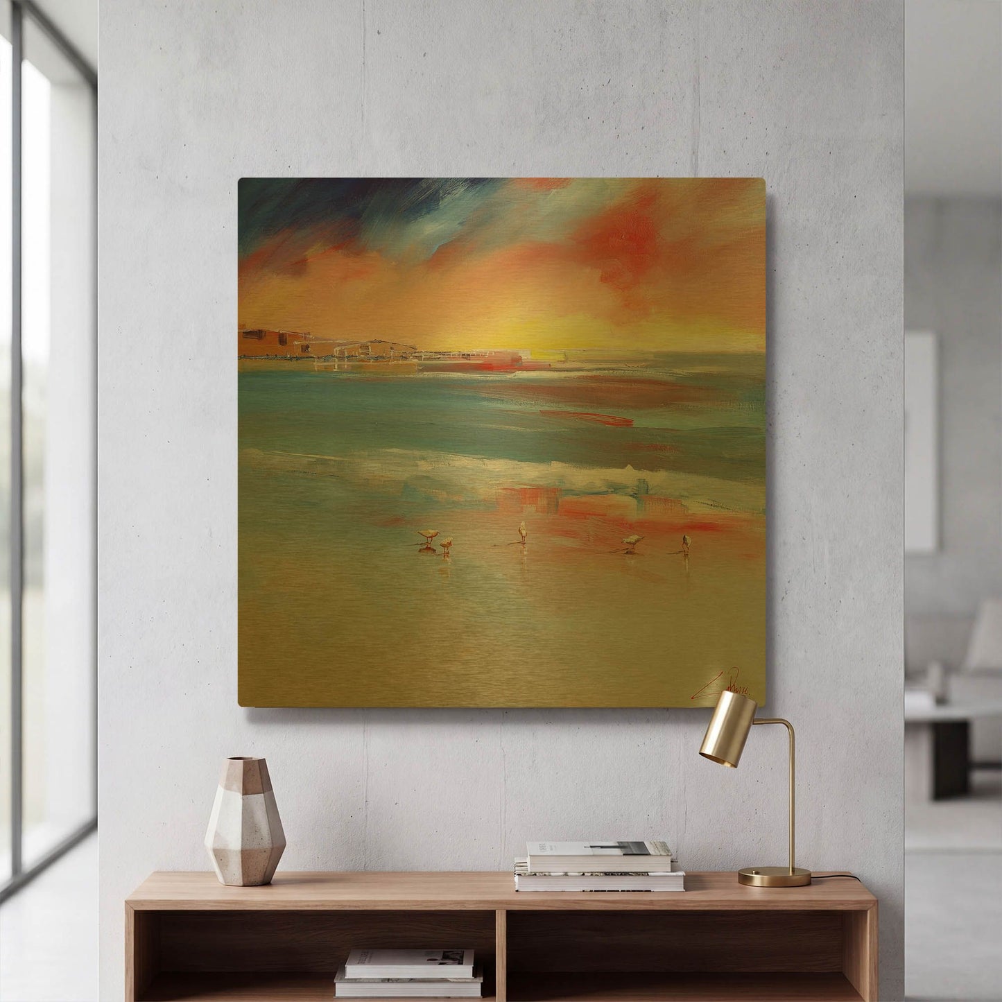 'Over the Club' By Craig Trewin Penny Gold Metal Wall Art