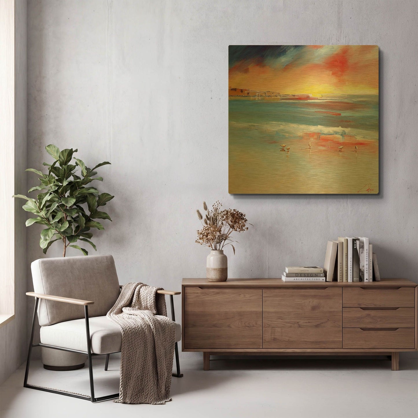 'Over the Club' By Craig Trewin Penny Gold Metal Wall Art