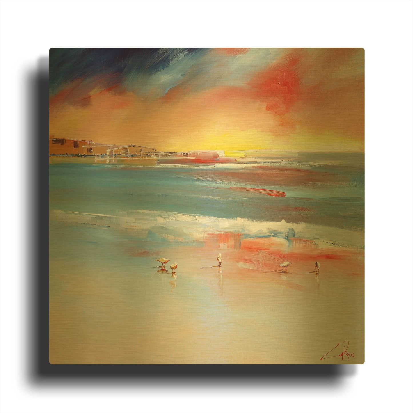 'Over the Club' By Craig Trewin Penny Gold Metal Wall Art