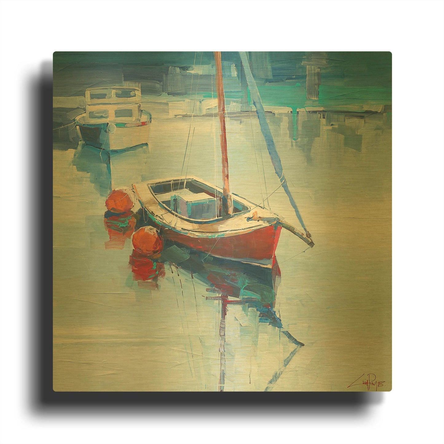 'On the Creek' By Craig Trewin Penny Gold Metal Wall Art