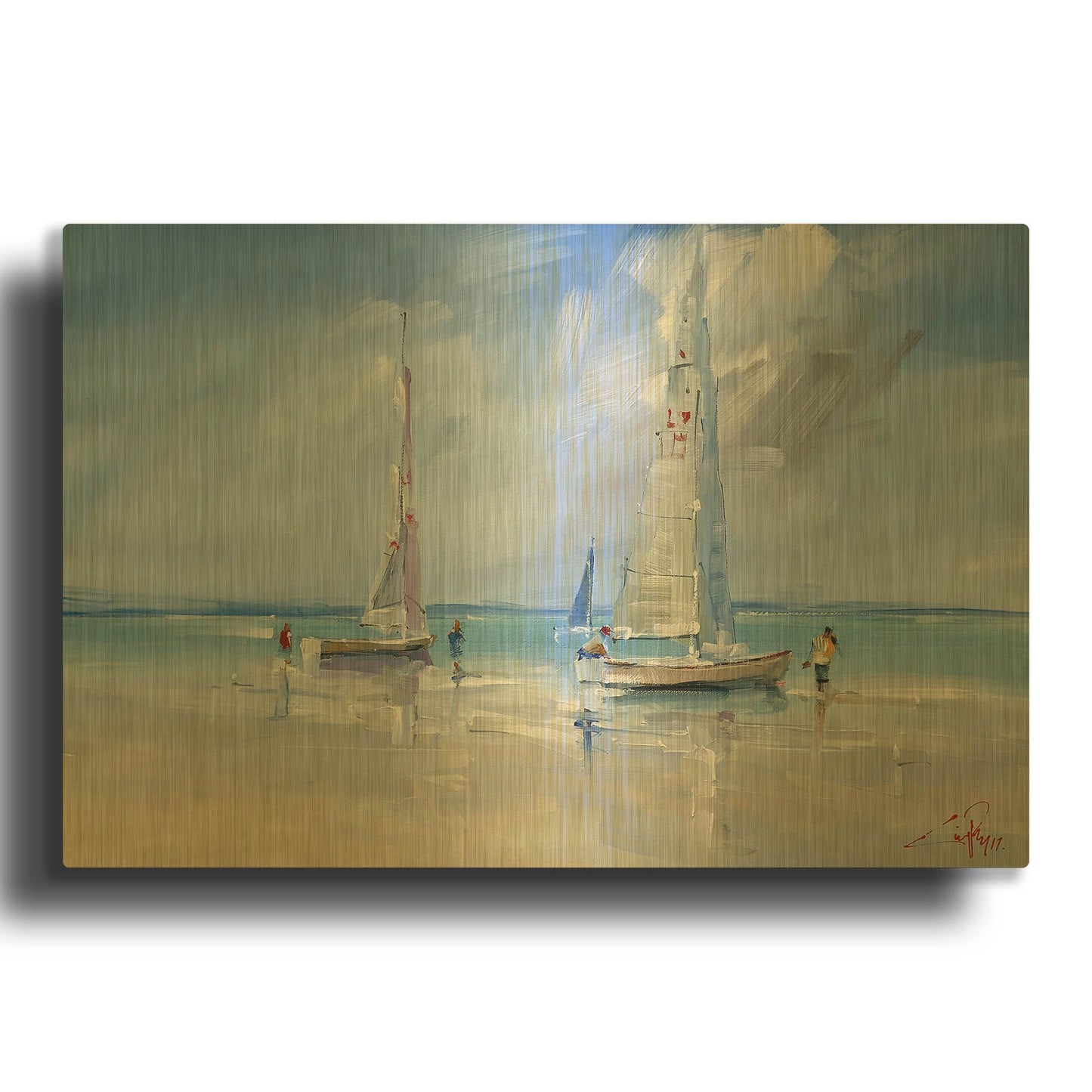 'Aspendale Racers' By Craig Trewin Penny Gold Metal Wall Art