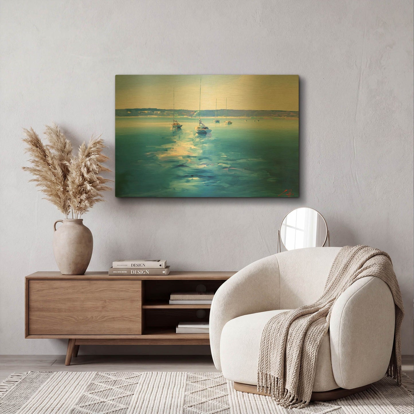 'Mornington Morning' By Craig Trewin Penny Gold Metal Wall Art