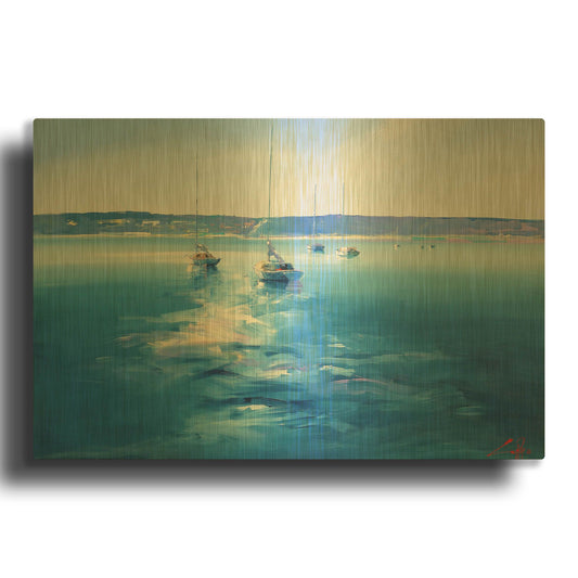 'Mornington Morning' By Craig Trewin Penny Gold Metal Wall Art