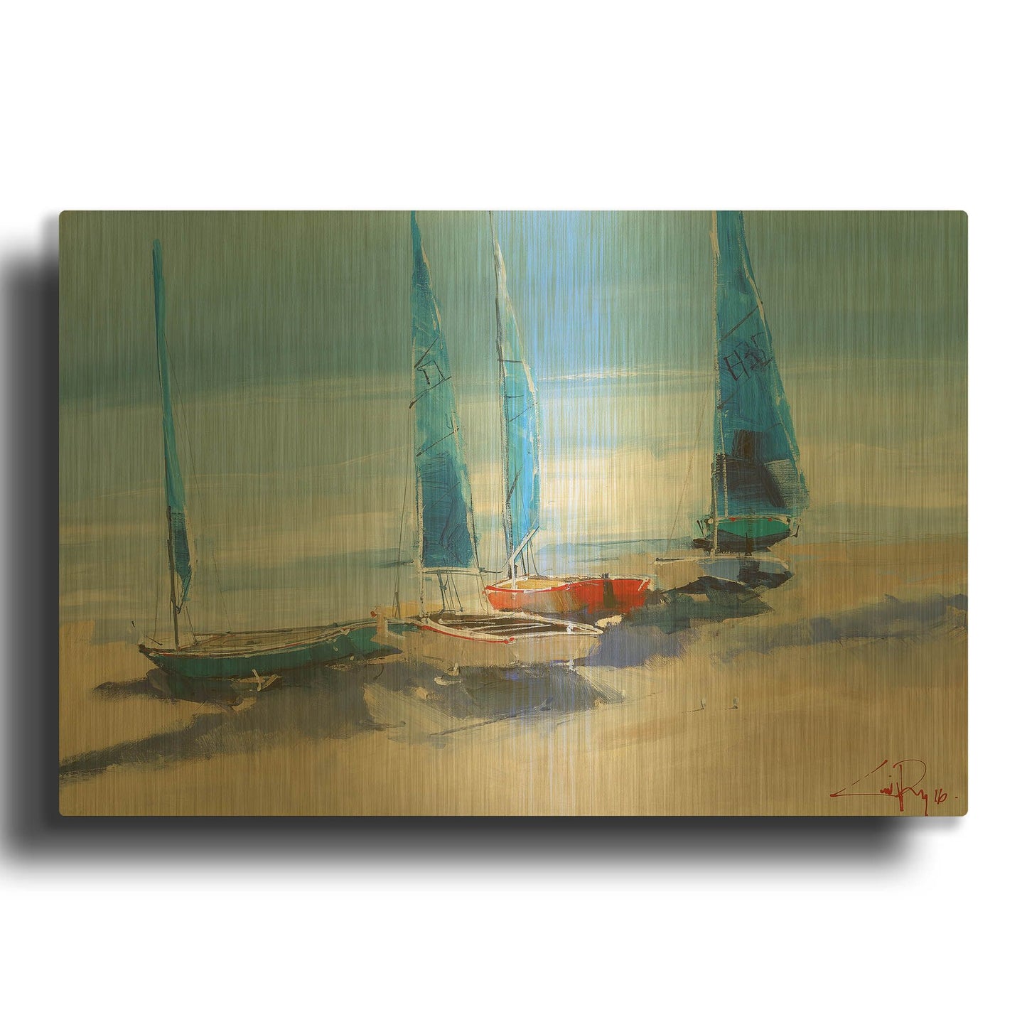 'Before The Sail' By Craig Trewin Penny Gold Metal Wall Art