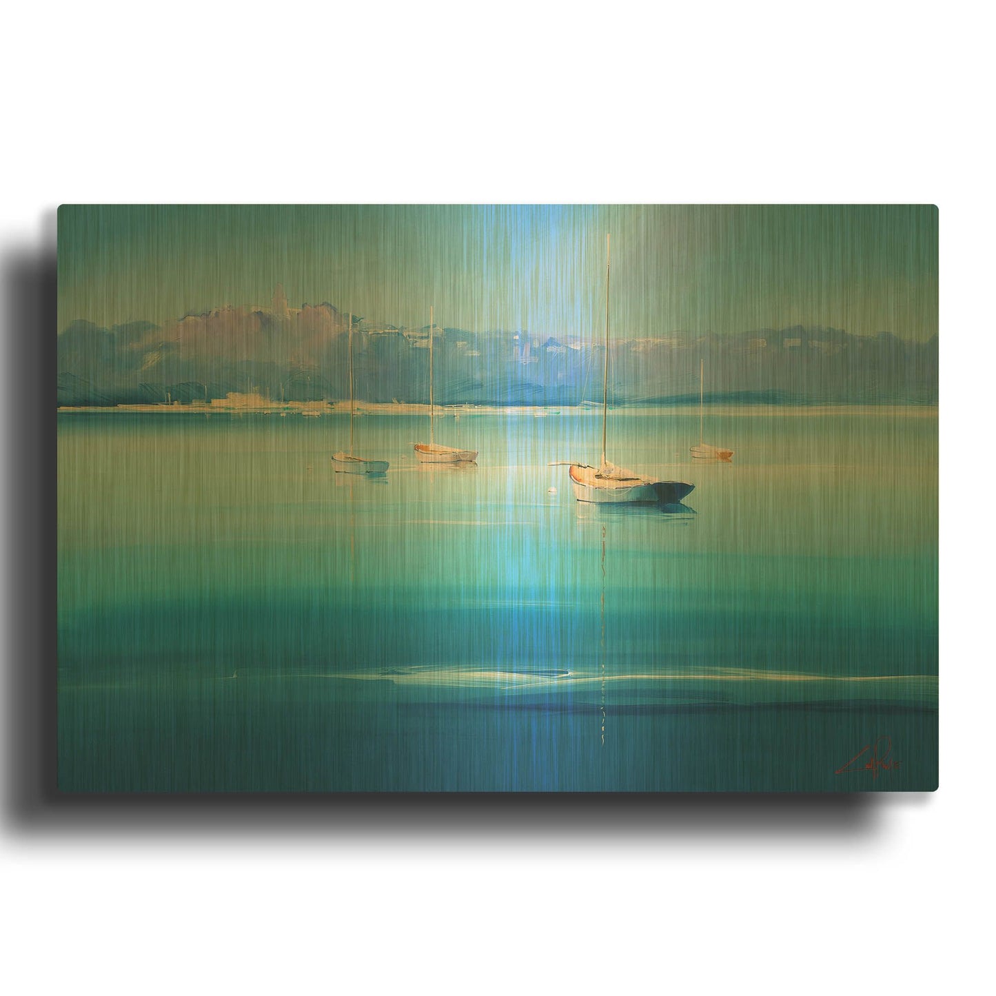 'Gold Decks, Sorrento' By Craig Trewin Penny Gold Metal Wall Art