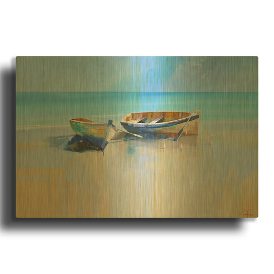 'Afternoon Gulls' By Craig Trewin Penny Gold Metal Wall Art