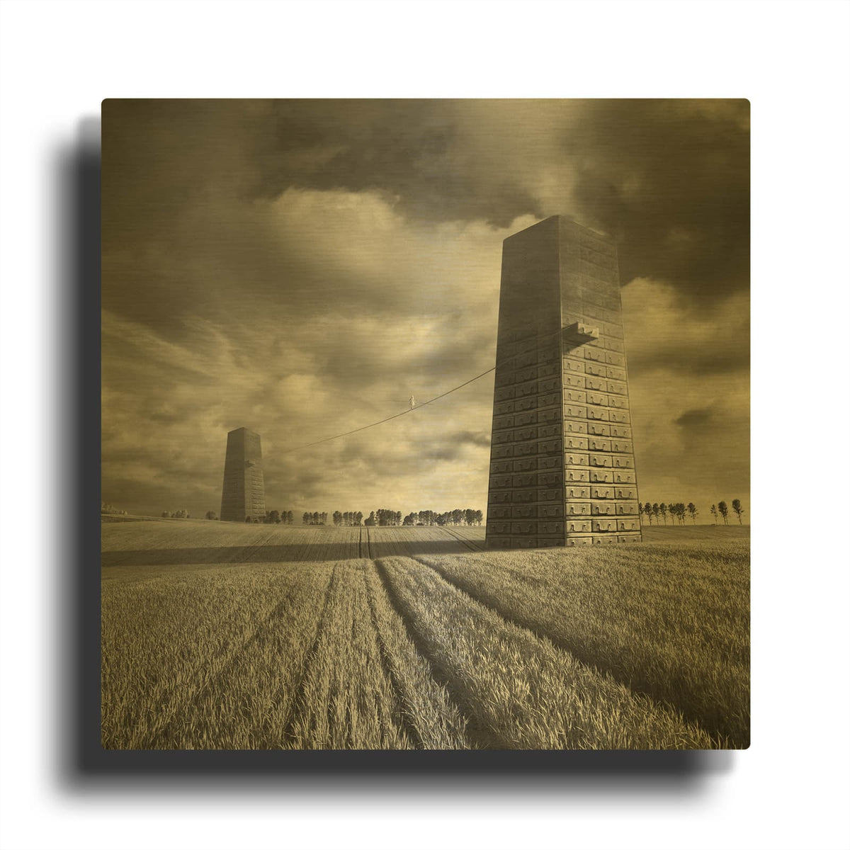 'Szflandia' By Dariusz Klimczak Gold Metal Wall Art