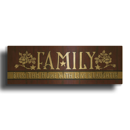 'Family Blessing' By Linda Spivey Gold Metal Wall Art