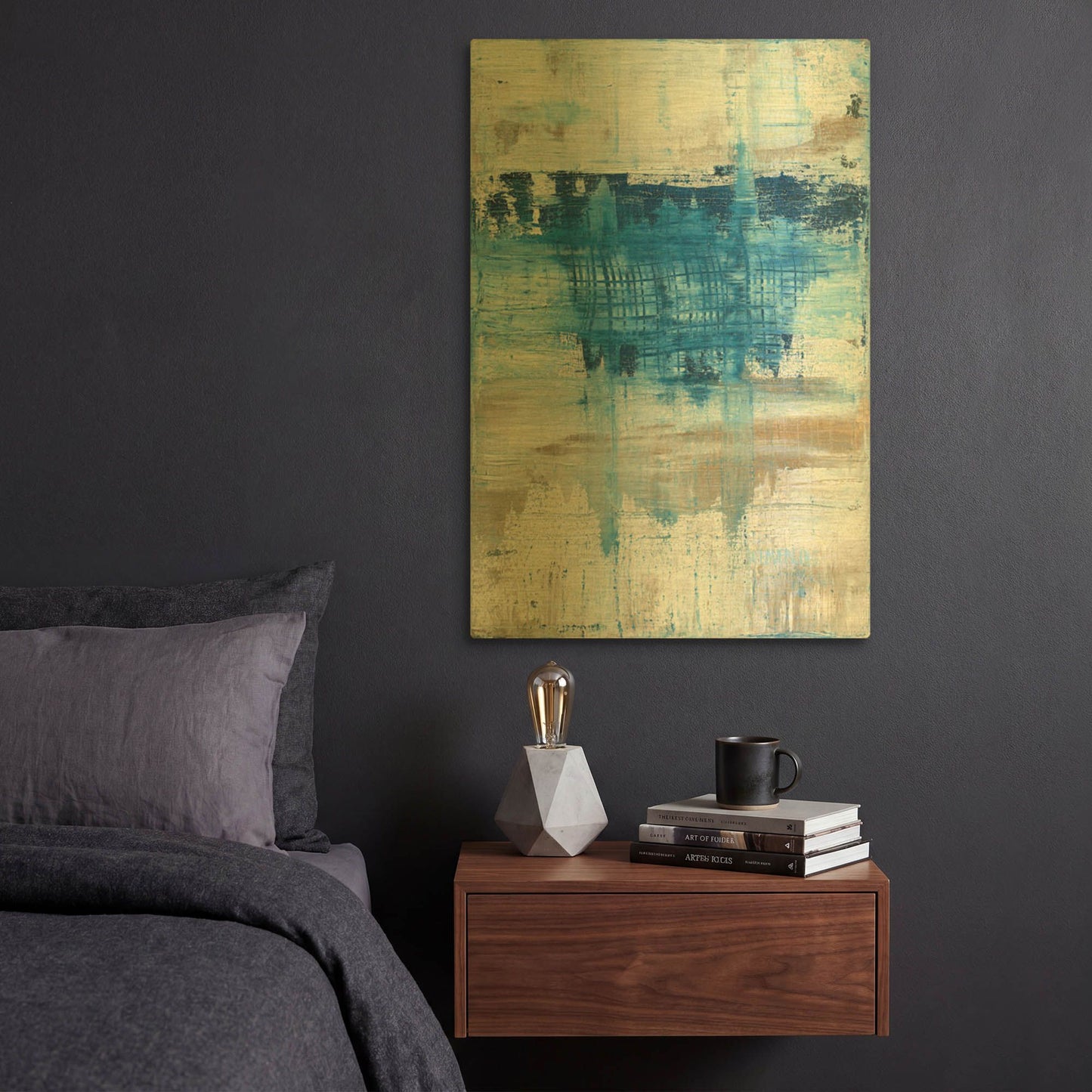 'Splash' By Julie Weaverling Gold Metal Wall Art