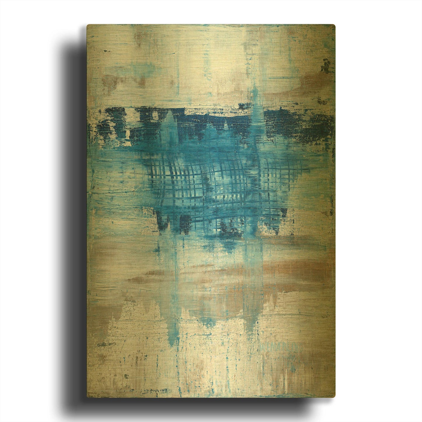 'Splash' By Julie Weaverling Gold Metal Wall Art