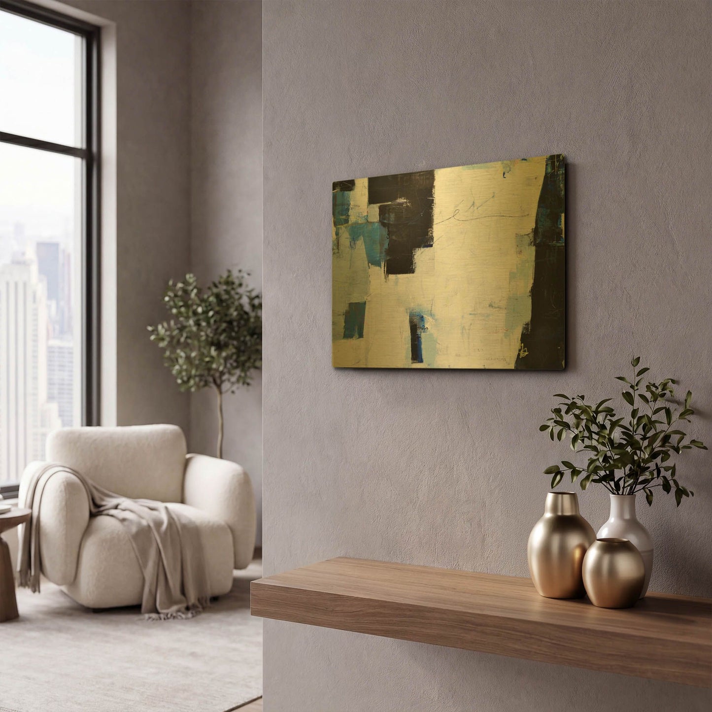 'Things Like Happiness' By Julie Weaverling Gold Metal Wall Art